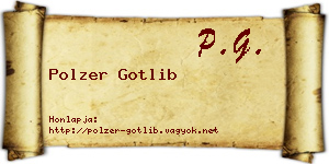 Polzer Gotlib névjegykártya
